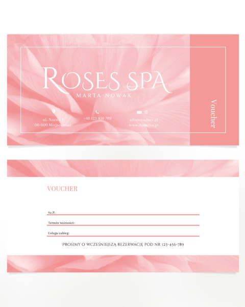 Voucher podarunkowy Roses (V11)