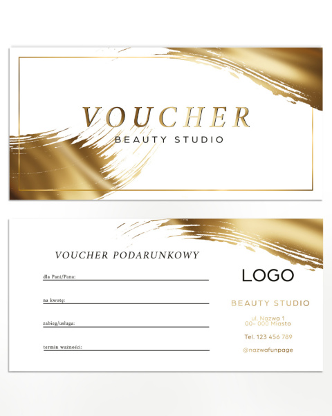 Voucher podarunkowy aquarelle gold (V5)