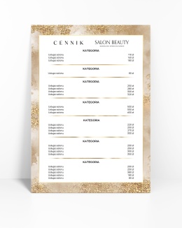 Cennik usług Złoto Beż, A4 lub A3 (CN43)