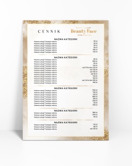 Cennik usług Złoto Beż, A4 lub A3 (CN43)