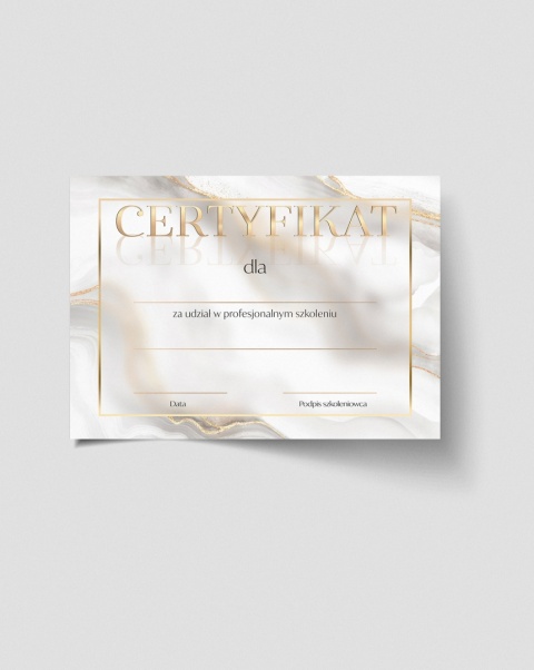 Certyfikat ukończenia kursu A4 (C34) Certyfikat ukończenia kursu A4 (C34)