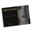 Certyfikat ukończenia kursu z twarzą koebiety, A4 (C35)