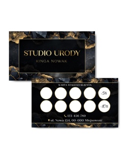 Karta klienta GRAFITOWO-ZŁOTE TŁO (KK08)