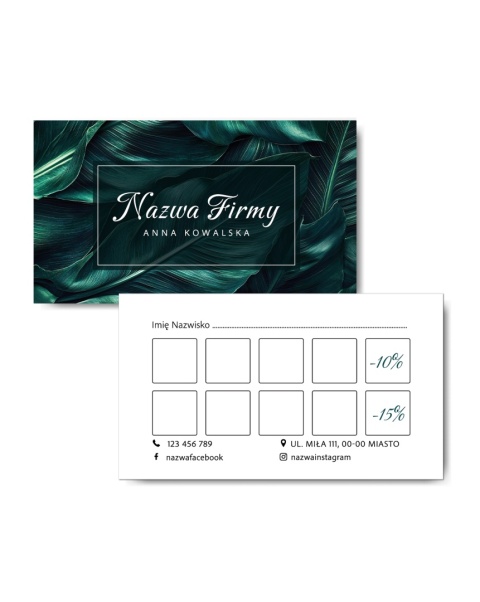 Karta klienta LIŚCIE (KK12) Karta klienta LIŚCIE (KK12)