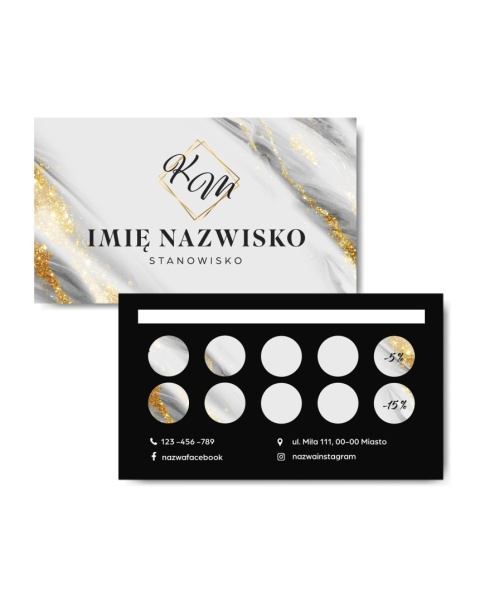 Karta klienta SZAROŚĆ ZE ZŁOTEM (KK01)