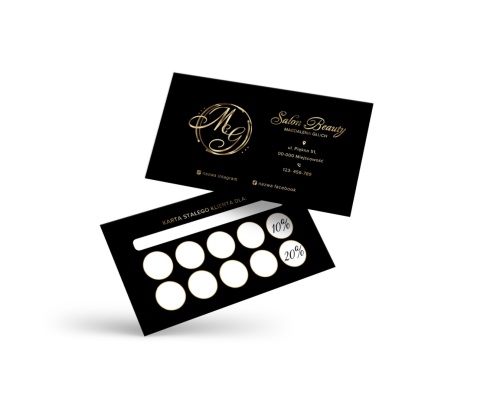 Karta klienta ze złotym logo (KK07)