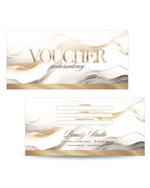 Voucher podarunkowy BEŻOWE ZŁOTO (V44) Voucher podarunkowy BEŻOWE ZŁOTO (V44)