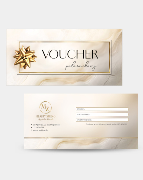 Voucher podarunkowy Beżowy Marmur (V35) Voucher podarunkowy Beżowy Marmur (V35)
