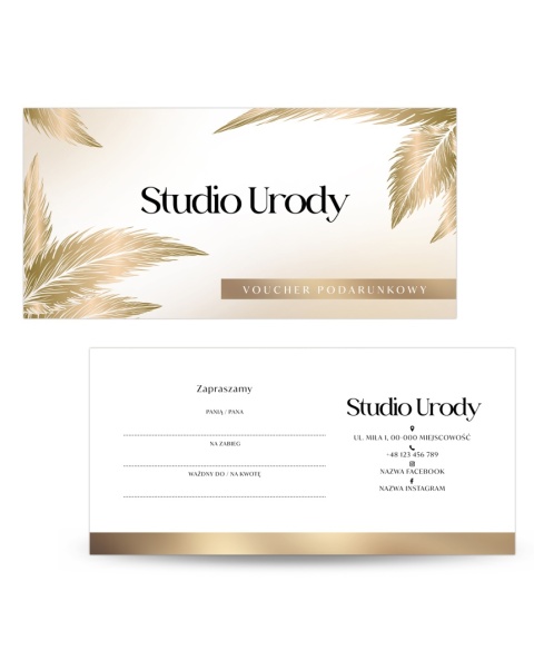 Voucher podarunkowy BOHO GOLD (V48) Voucher podarunkowy BOHO GOLD (V48)