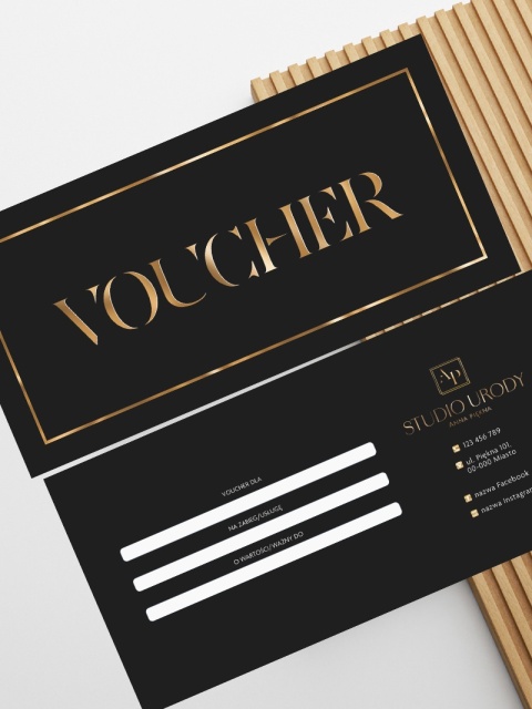 Voucher podarunkowy Czarno-Złoty (V41) Voucher podarunkowy Czarno-Złoty (V41)