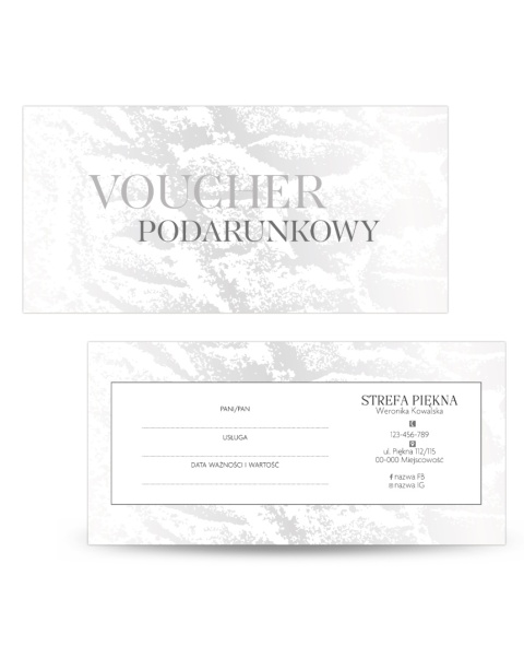 Voucher podarunkowy METALICZNY SZARY (V54) Voucher podarunkowy METALICZNY SZARY (V54)