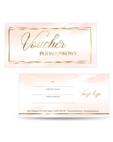Voucher podarunkowy RÓŻOWE SMUGI (V68) Voucher podarunkowy RÓŻOWE SMUGI (V68)