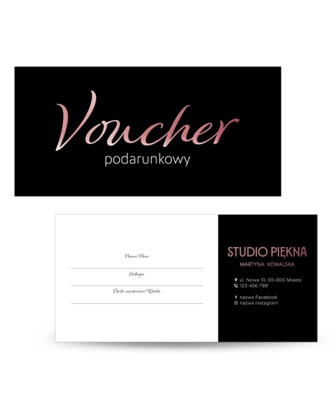 Voucher podarunkowy Różowy Gradient (V39) Voucher podarunkowy Różowy Gradient (V39)