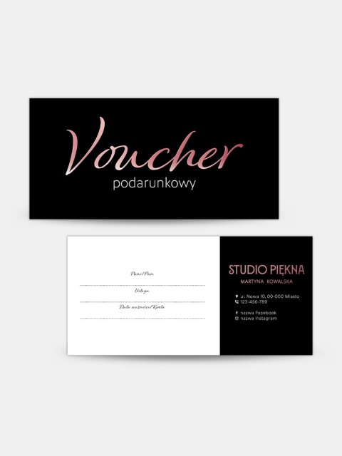 Voucher podarunkowy Różowy Gradient (V39) Voucher podarunkowy Różowy Gradient (V39)