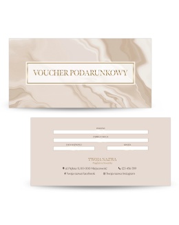 Voucher podarunkowy beżowe smugi (V15)