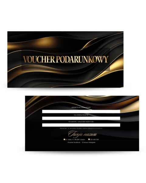 Voucher podarunkowy eleganckie fale (V13) Voucher podarunkowy eleganckie fale (V13)