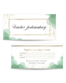 Voucher podarunkowy zielone aquarelle (V11)